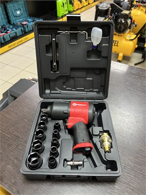 Пневмогайковерт ForceKraft с регулировкой 1/2" и набором головок FK-RT-5270K
