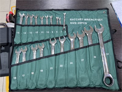 Набор Ключей трещоткой 6-32 20пр 6-32/20